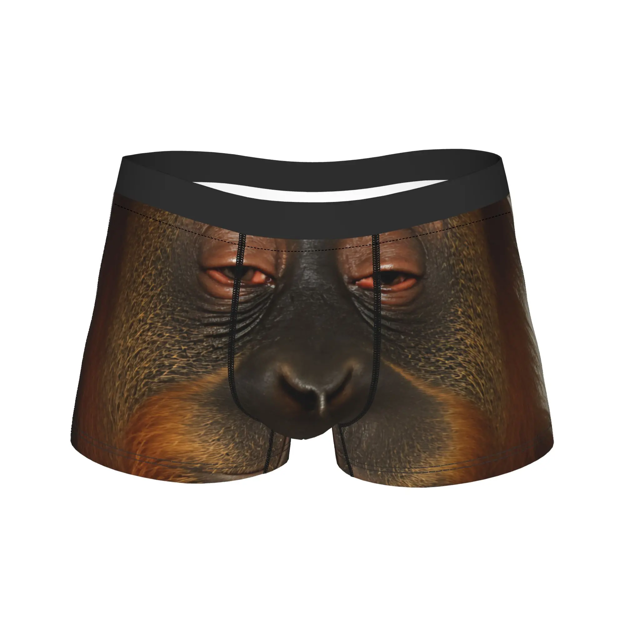 

Baby Gorilla Face Funny Underwear Male Shorts Briefs Classic Trunk High Quality Custom Large Size Underpants