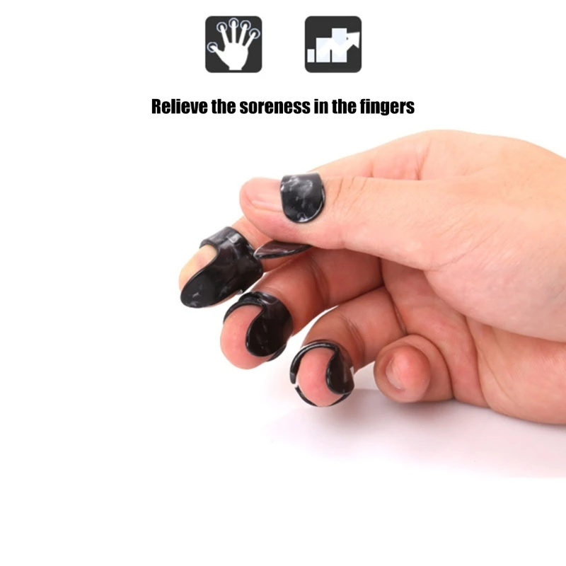 

4Pcs Thumb and Finger Picks Flat Thumbpicks Replacement Guitar Finger Picks