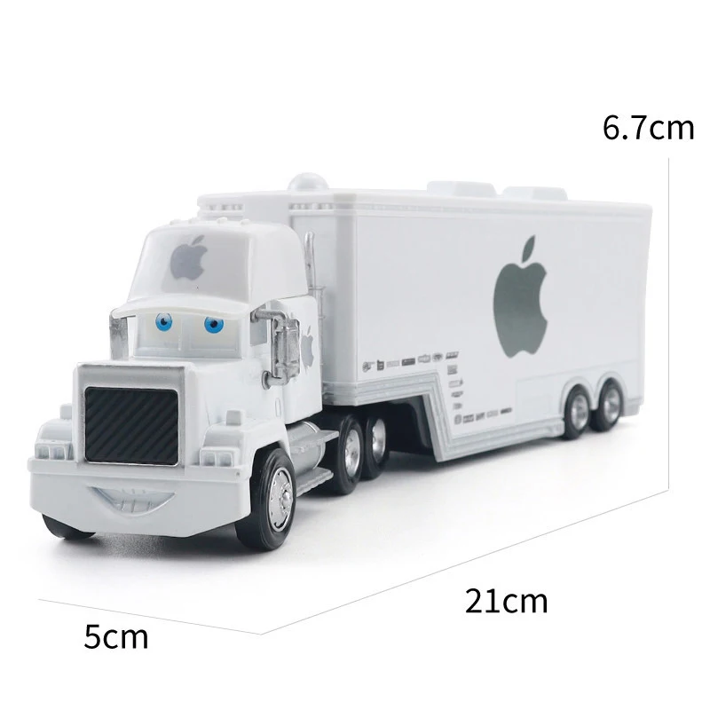Pixar Cars Greg Candyman's Hauler Modellauto Anime-Figur Mack Container Trucks Semi-Hauler Dinoco Racing Spielzeug Kindergeschenke – Detail 13