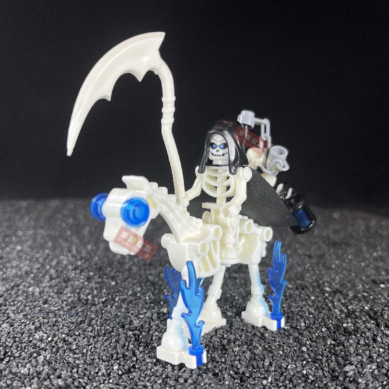 Halloween Skelett-Armee Mini-Puppe MOC Bausteine DIY Zusammengebaute Bausteine Charakter-Puppe Skelett-Pferd Ornamente Spielzeug