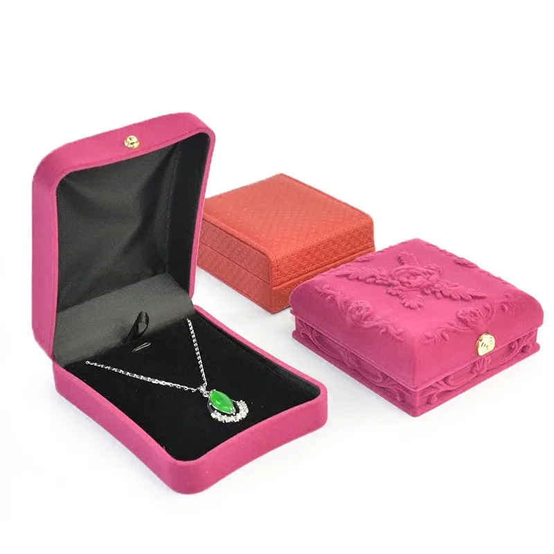 

Rose-Themed Jewelry Box for Women - Jade Pendant Necklace Ring Bracelet Earring Storage Case Gift Packaging