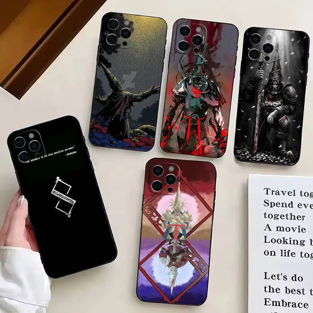 Чехол для телефона Game B-Blasphemous для iPhone 17, 16, 15, 14, 13, 12, 11 Plus, Pro и других моделей, мягкий черный чехол