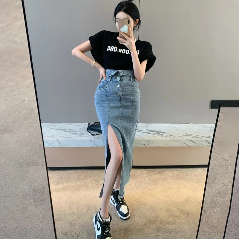 2022 spring summer autumn new fashion casual sexy women denim skirt woman female OL Cheap wholesale dropshipping BVy1624