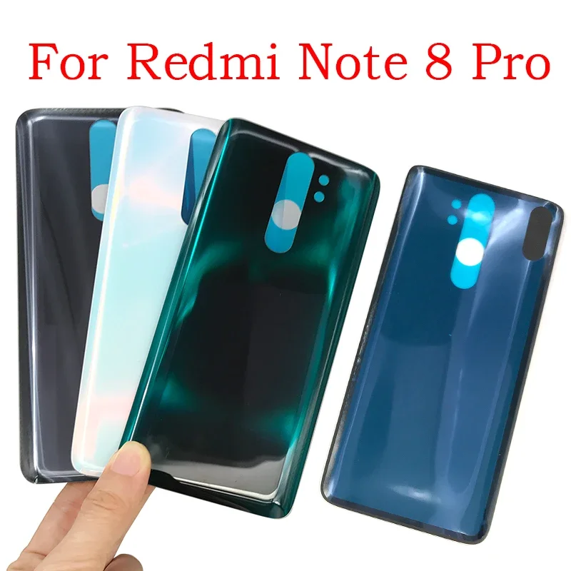 NEW Back Glass Rear Cover For Xiaomi Redmi Note 7 8 Note 8 Pro 8T Battery Back Cover Glass Rear Door Replacement Housing Case