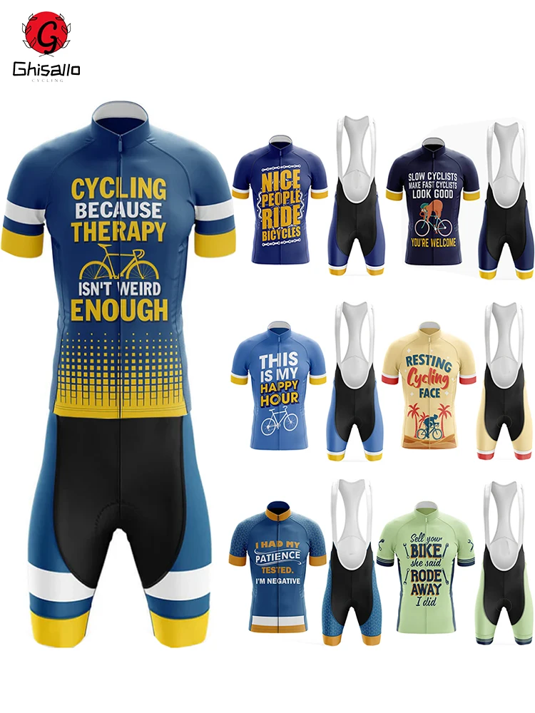 AliExpress Ghisallo Cycling Jersey Set for Men, Bicycle Suit, Summer Sleeve, Bib Shorts, Por Team Clothes, 20D Gel Pad, Lasting, 21 New Style, 12