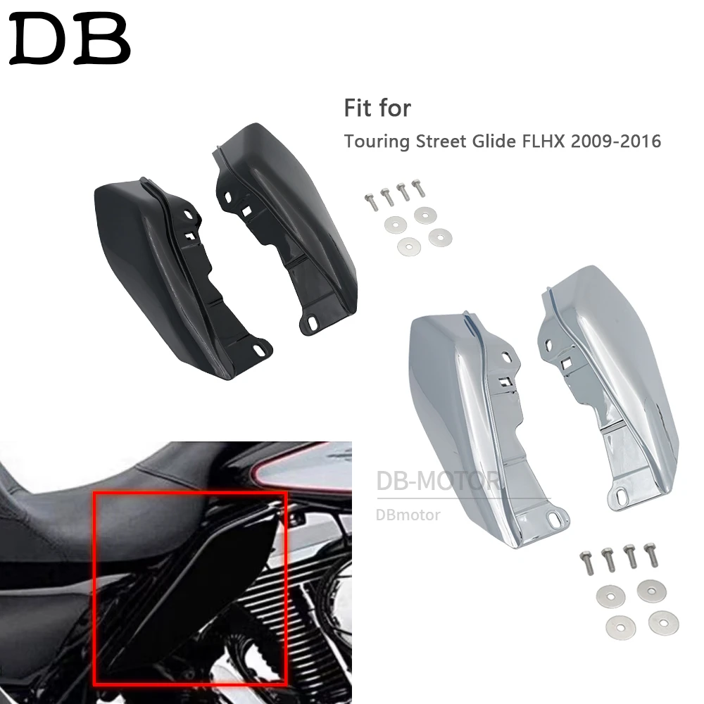 

Motorcycle Chrome Heat Shield Mid-Frame Air Deflector Trim Fit For Harley Touring Street Glide FLHX 2009-2016 15 14 13 12 11