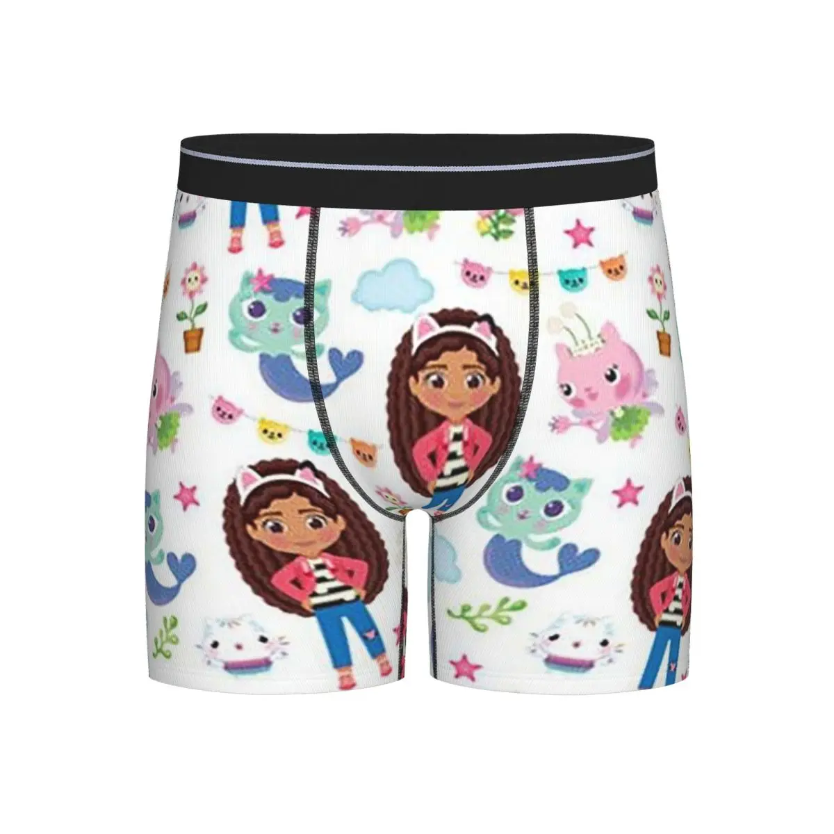 

Long Boxer Underpants Shorts Cute Gabbys Dollhouse Cartoon Panties Men's Breathable Underwear for Homme Man Boyfriend Gift