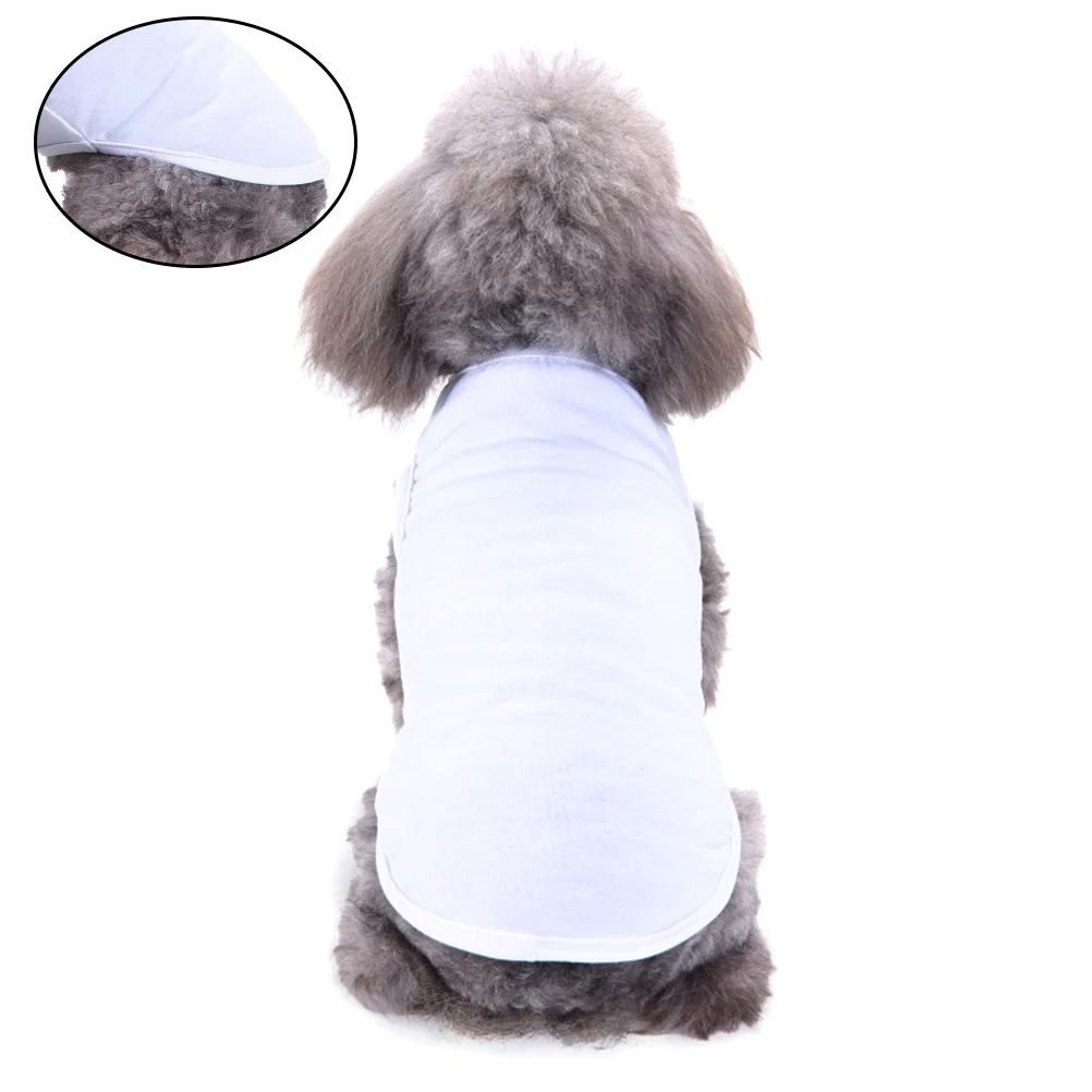 

Pet Puppy T Shirt Pure Color Polyester Dog Summer Clothes Short Sleeve Shirt Size M Comfortable Durable Dog Costume