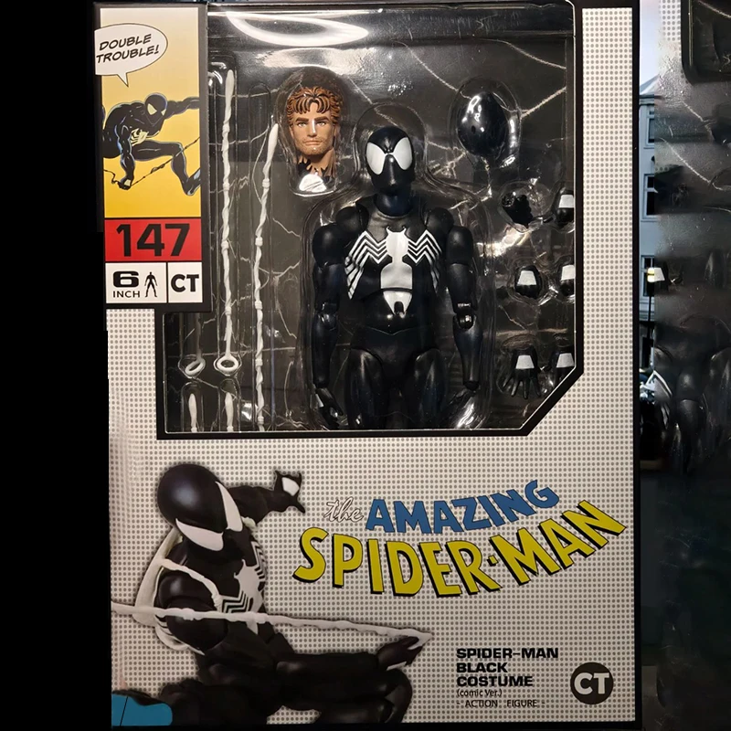 Ct Toys アニメアメイジングスパイダーマン Mafex 147 S.H.Figuarts スパイダーマンヴェノム共生アクションフィギュア 6 "アクションフィギュア模型玩具