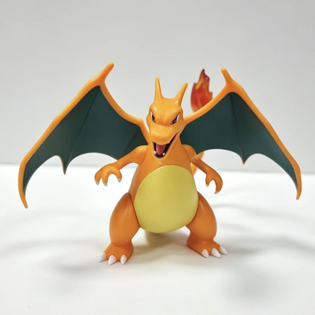 In Stock Anime Pok E Mon Flame Dragon Action Figure Model Desktop Ornament Cartoon Collectible Toy Surprise Gift For Fans view 6