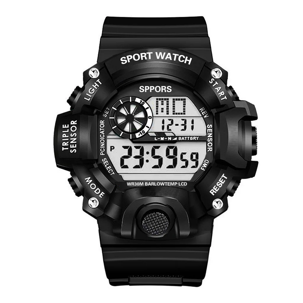 Fashion Casual Boys Child MultiFunction Sports Electronic Watch Outdoor Drop-Resistant Luminous Waterproof WristWatch