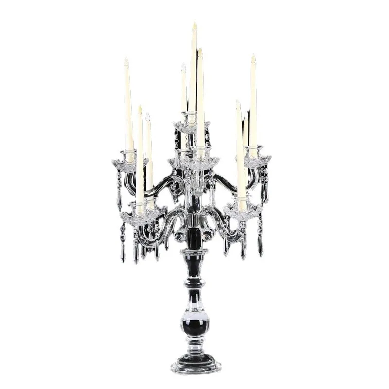 Crystal candlestick wedding ornament crystal glass candlestick ornament candlestick ornament props