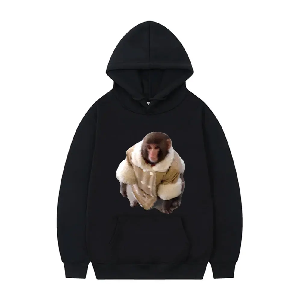 

Stylish Monkey Meme Hoodie Men Women Fashion Oversized Streetwear Male Casual Fleece Cotton Tracksuit Unisex Vintage Hoodies