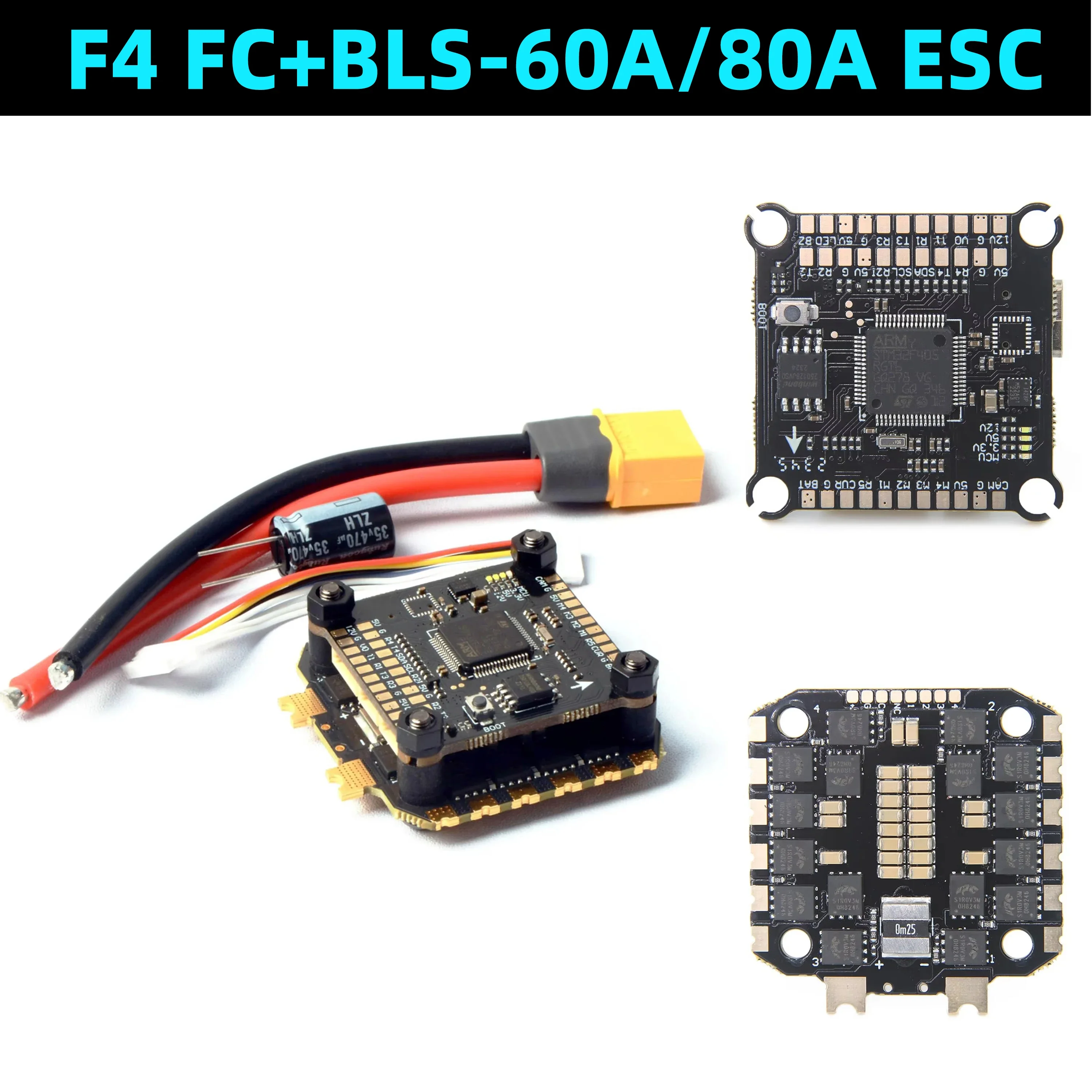 

F4 FC Flight Control Stack 3-6S 8S BLS-60A/80A BLHELIS 4 in 1 ESC for RC FPV Racing Drone Plane 7/8/10inch Quadcopter Long Range