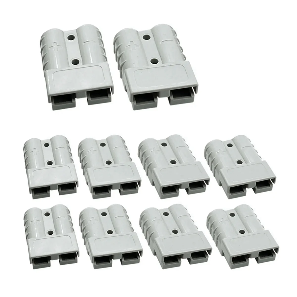 

10PCS Anderson Style Plug Connector 120A with Anderson Handle Forklift Battery Charging Quick Connectors Kit Gray
