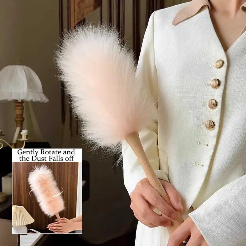 Luxury Home Cleaning Real Wool Duster Electrostatic Dust Removal Hanging Feather Dusters Cleaner for Car Piano Lamp Furniture