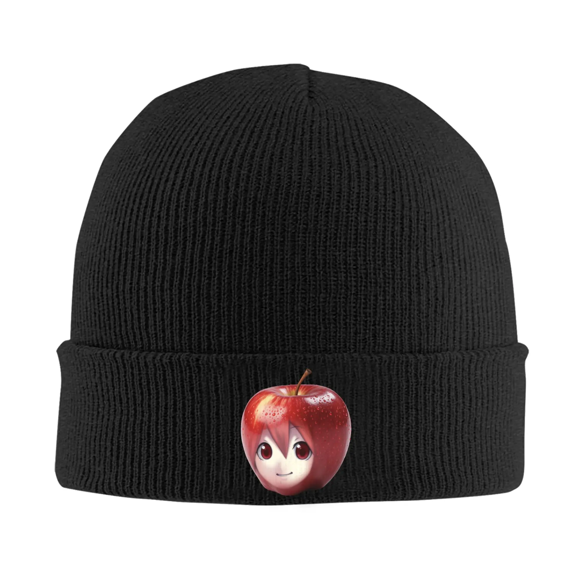 Apples Creative Kasane Teto Expression Knitted Hat Autumn Winter Beanie Baggy Funny Cap Unisex Acrylic Casual Bonnet