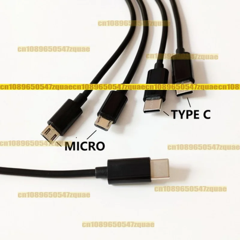

50cm 4 in 1 USB-C to 2 type C and 2 Micro charger cable power 4 devices at once
