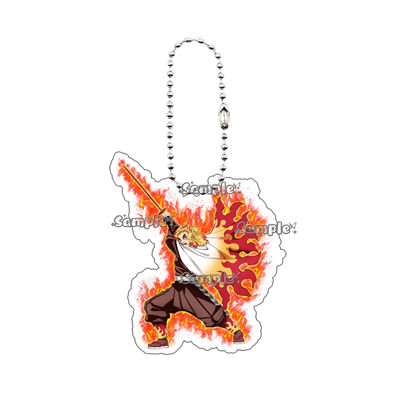 Anime Zenitsu Rengoku Keychain Acrylic Accessory