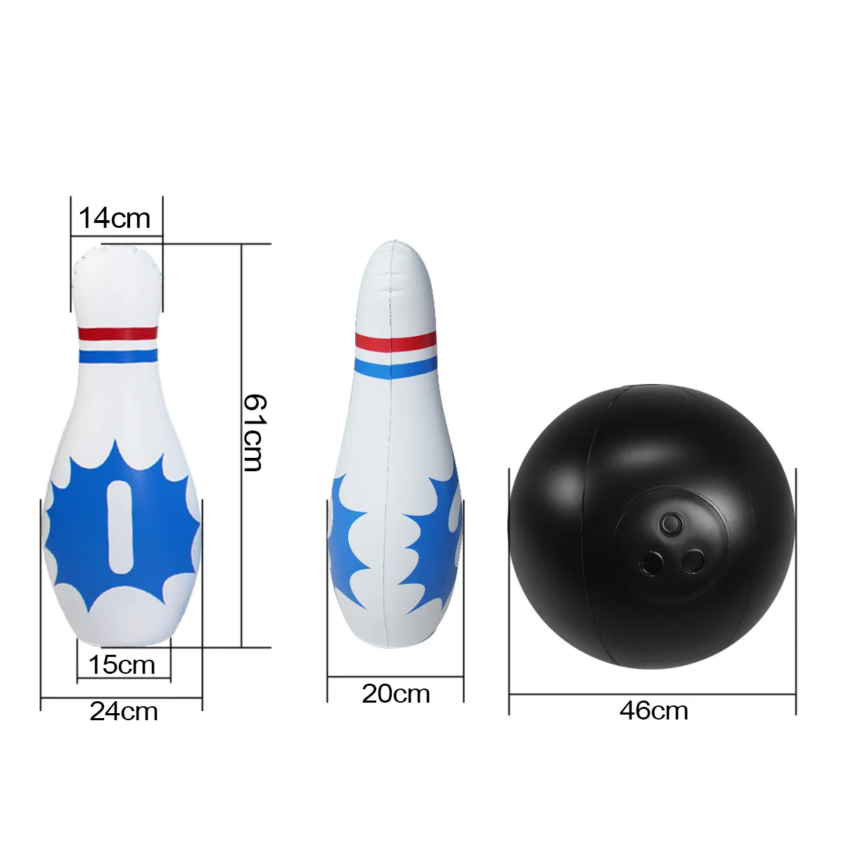 Giocattoli gonfiabili Set di palline da bowling gonfiabili Giocattoli per bambini