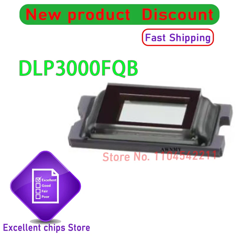 

1pcs/lot New Original DLP3000FQB 043B 145-1 0,3 inch DMD Chip FOR Optoma PK301 PK101 DLP3000 PK320 PJLED projector DMD In Stock