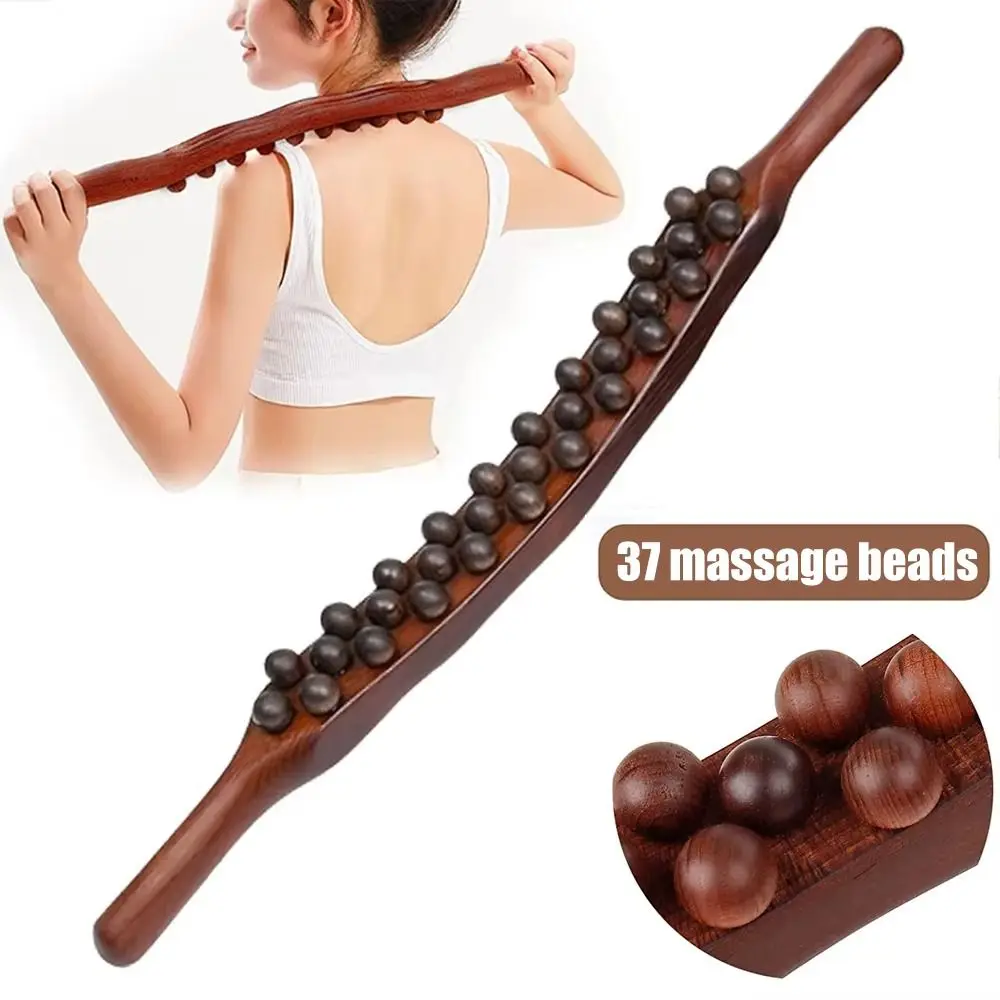 New 37 Beads Body Massaging Stick Universal Relax Therapy Acupoint Massager Handheld Massage Tool