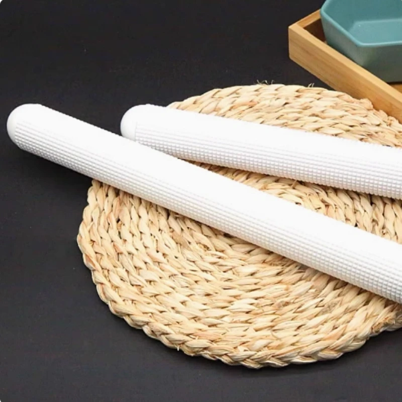 Non-Stick Handrolled Rolling Pin Floating Point Kitchen Baking Dumpling Skin Cake Decor Dough Roller Bread Exhaust Stick 2pc/lot