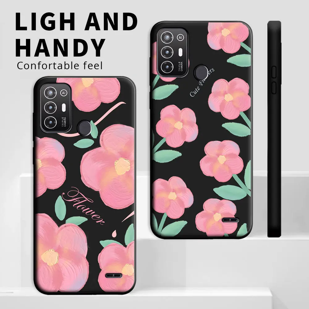 Para ZTE Blade A52/A52Lite funda de dibujos animados lindo a prueba de golpes funda de teléfono suave de silicona para ZTE Blade A53 Pro/A52 Lite contraportada