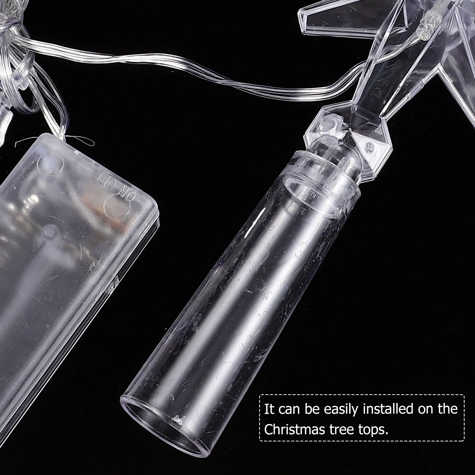 

Christmas Tree Topper Plastic LED Lighted Xmas Treetop Ornament Luminous Christmas Decoration Tree Decorations