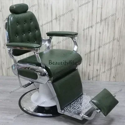 

yj9 D30Retro Oil Head Hairdressing Chair Hair Saloon Dedicated Hair Salon Hair Cutting Lifting Reclining Chair