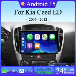 For Kia Ceed ED 2006 - 2012 Android 15 Carplay Auto Car Radio Multimedia Video Player Navigation GPS No 2Din 2 Din DVD DSP 4G