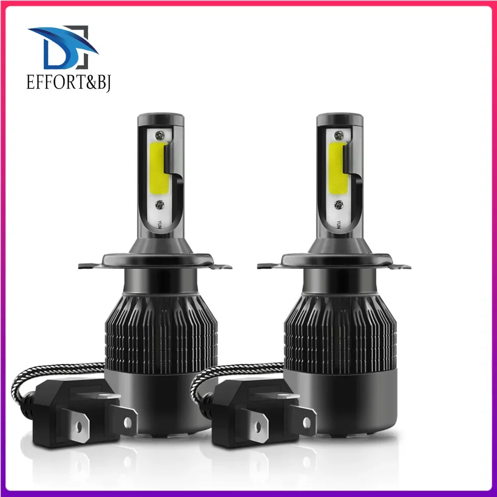 T2 Car LED Headlight H4 144W 14400LM Fog Light Auto Headlamp COB LED Chips Light Bulb