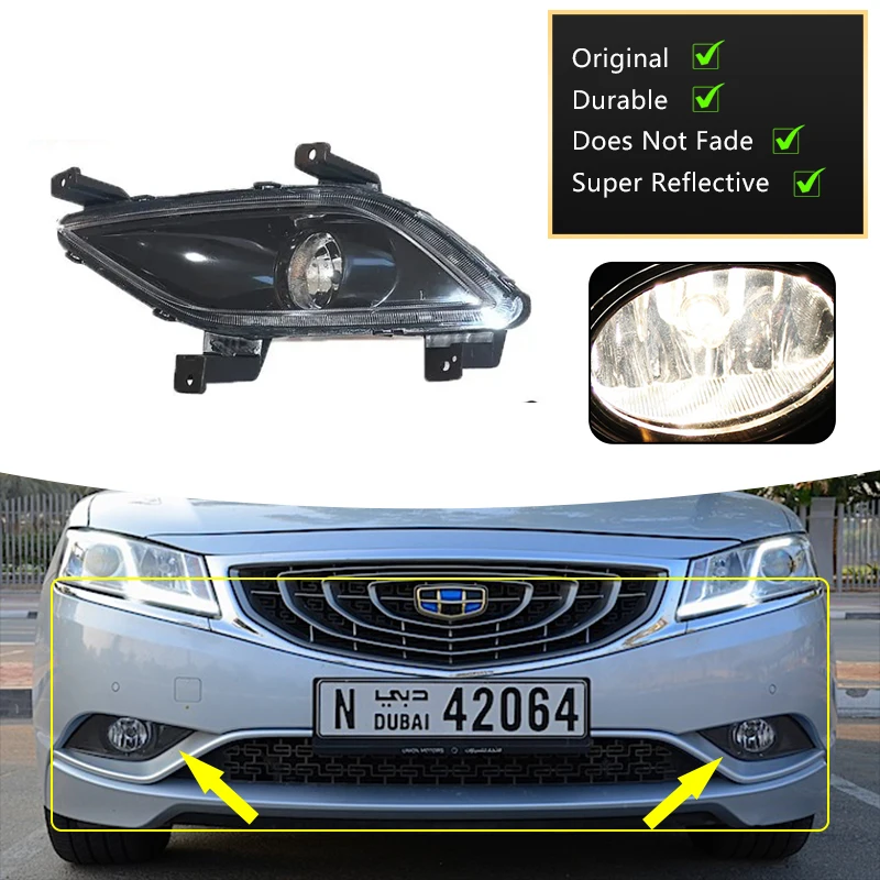 For Geely Emgrand GT Borui GC9 2016 2017 2018 2019 Front Fog Light Warning Signal Driving Lamp Foglamp Car Foglight Assembly