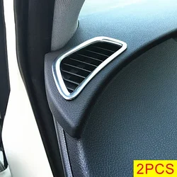 Matte Chrome Interior Dashboard Front Air Vent Trim Cover For Toyota Prius Prime PHV 2016-2022