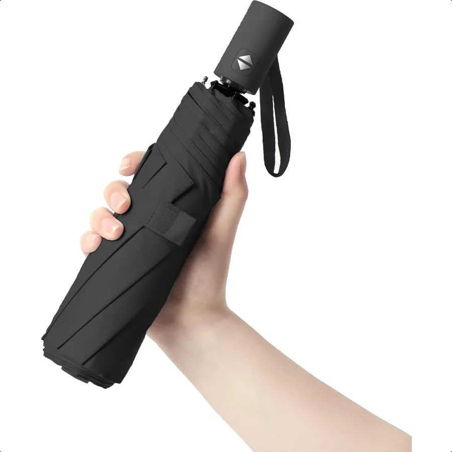 

Маленький дорожный зонт с защитой от ультрафиолета, компактный для дождя и солнца, UPF 50+, 41-дюймовый портативный зонт для женщин и мужчин