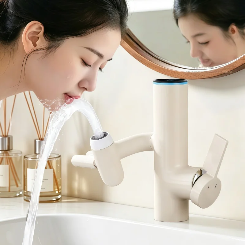 Multi-color Universal Mechanical Arm Cactus Oxygen Bubble Water Washing Basin Faucet Dopamine Hot and Cold Water Faucet