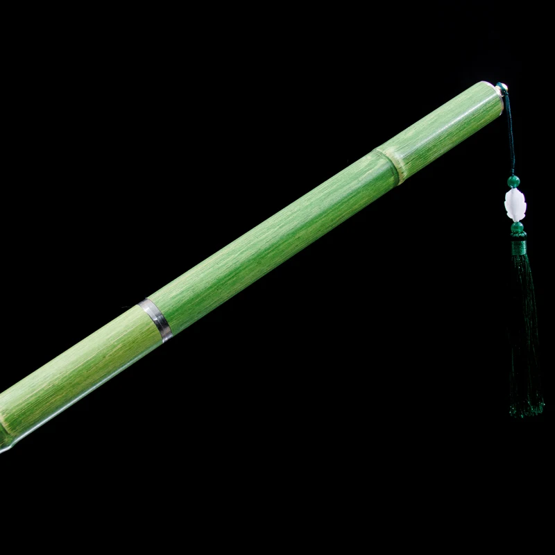 112cm Green Bamboo Walking Stick Sword High Manganese Steel Blade Sharp Real Full Tang Medieval Swords Dragon Samurai Katanas - view 4