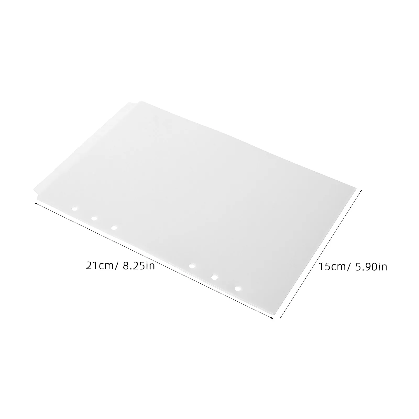 25Pcs A5 Binder File Dividers Removable PP Tabs Insertable Pages Loose Leaf Notebook Organizers for Office School Use