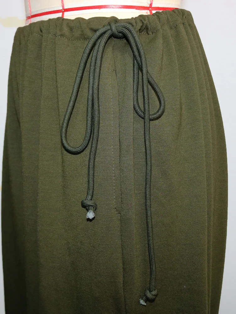 Damen Y2K Baggy Weite Hose mit Elastischem Bund und Verstellbarem Kordelzug, Lässige Lose Bodenlange Hose, Streetwear, Übergröße – Detail 8