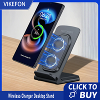 For iPhone 17 16 15 14 13 12 Pro Max Plus Samsung S25 S24 Fast Charging Wireless Charger Phone Holder Desktop Dock Stand Station