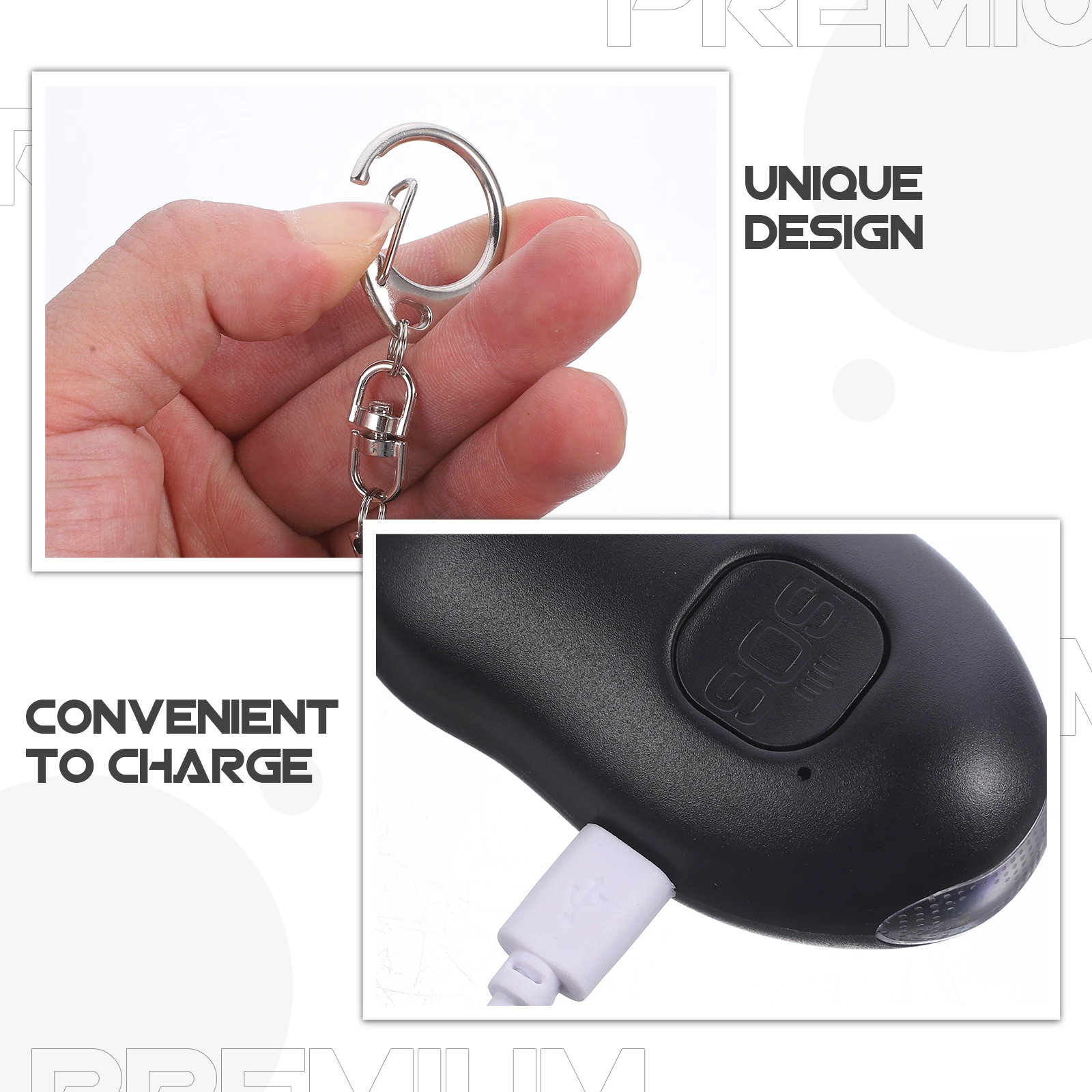 Персональная сигнализация 130 дБ фонарик аварийной безопасности черный мини светодиодный инструмент женское звуковое устройство безопасности бегуны