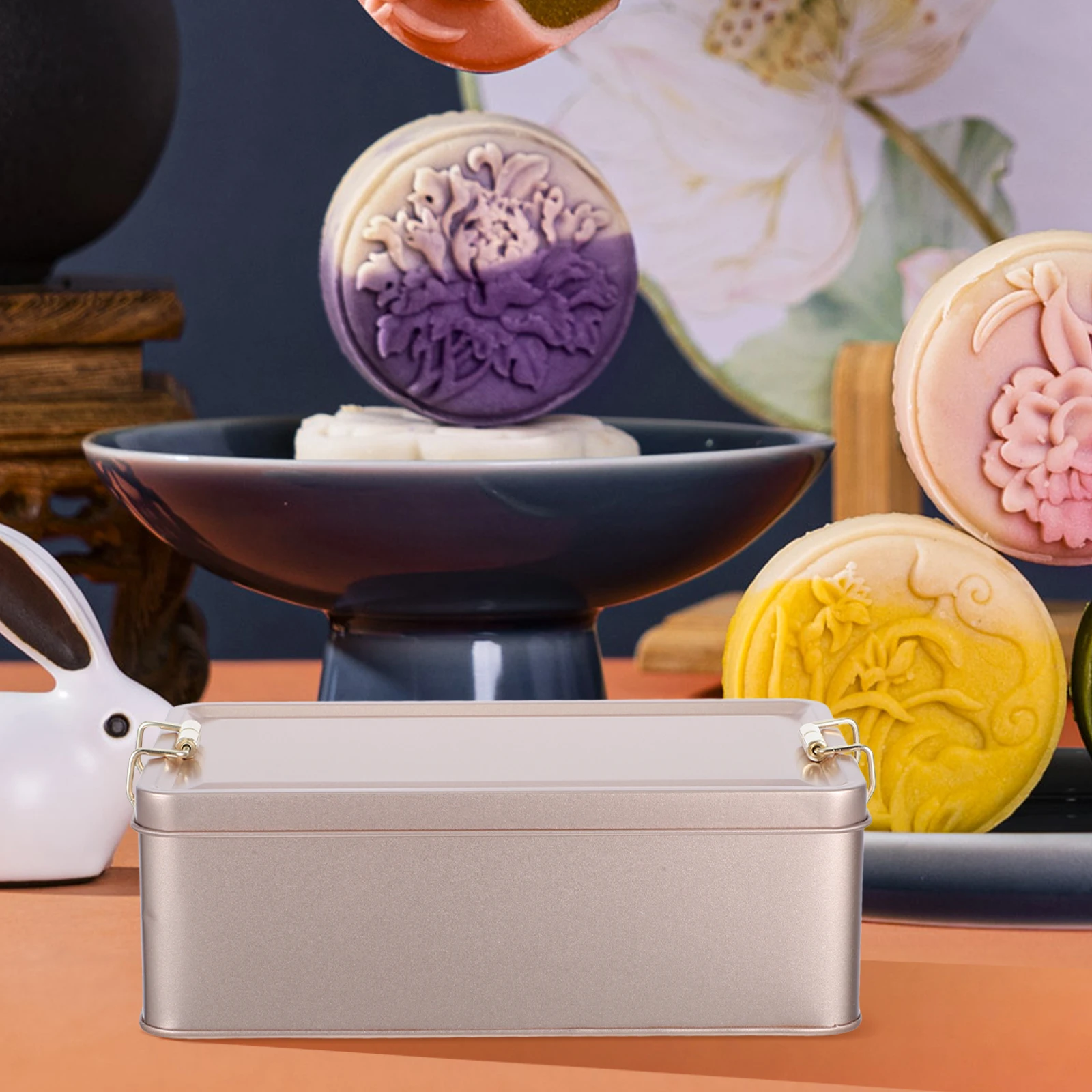 

Iron Tin Box Container Rectangular Metal Storage Case For Cookies Candy Biscuits Kitchen Pantry Organization Reusable