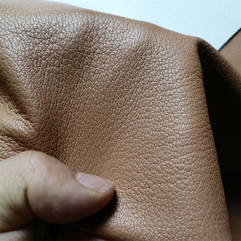  0.6/0.7mm Super Soft Brown Deer Skin. Top-Grain Leather, Genuine Leather Fabric. DIY For Leather Clothes By Hand.Whole Leather 