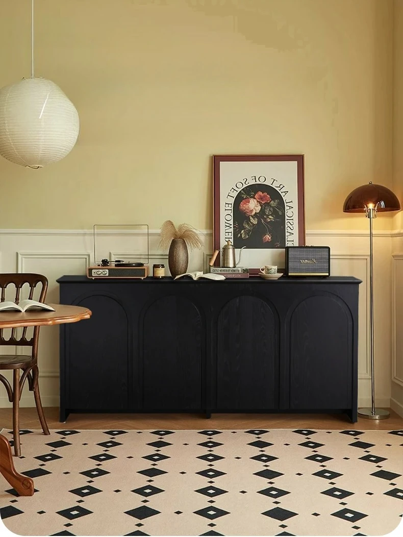 

Французский ретро-сервант, шкаф для хранения в гостиной, настенный шкаф для хранения, американский чайный шкаф из цельного дерева