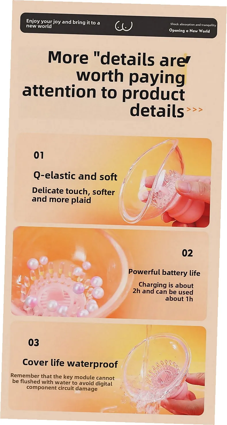 Premium Silicone APP Smart Breast Licker Massager Customizable Nipple Suck Vibration Modes Wireless Remote Masturbation - view 5