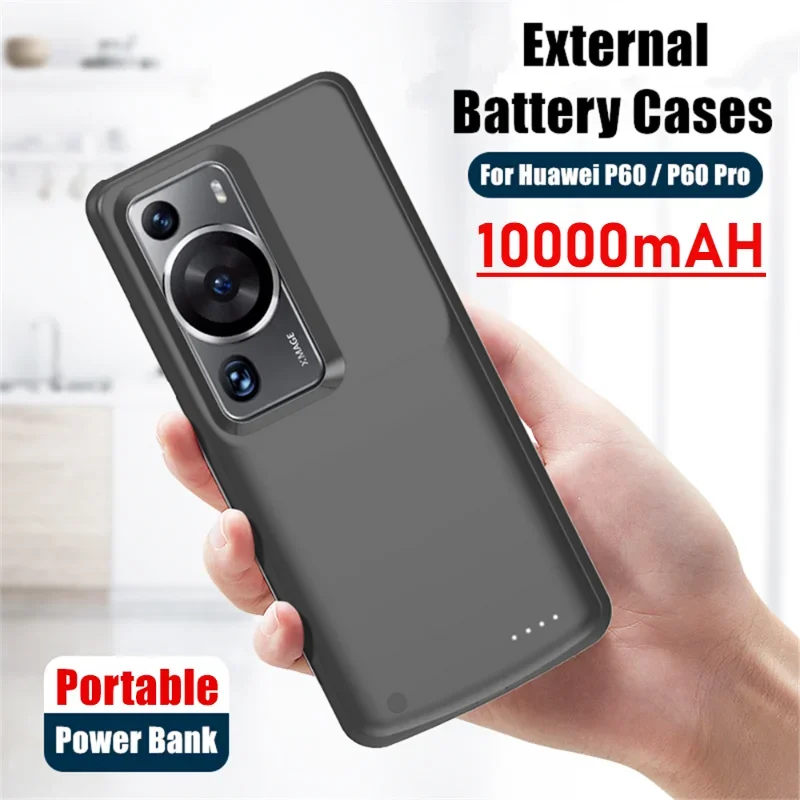 

10000mAh Powerful Bank Cover for Huawei P60 Pro External Battery Case Portable Charger Powerbank Cover for Huawei P60 Power Case