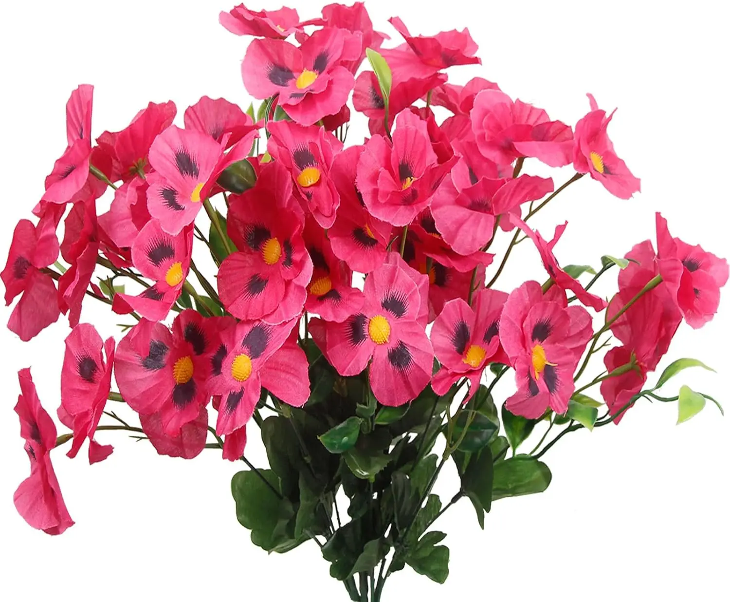 

3 Pcs Artificial Flowers for Outdoors Pansies Flowers Artificial Wildflowers UV Resistant Silk Pansies Flowers for Outsi