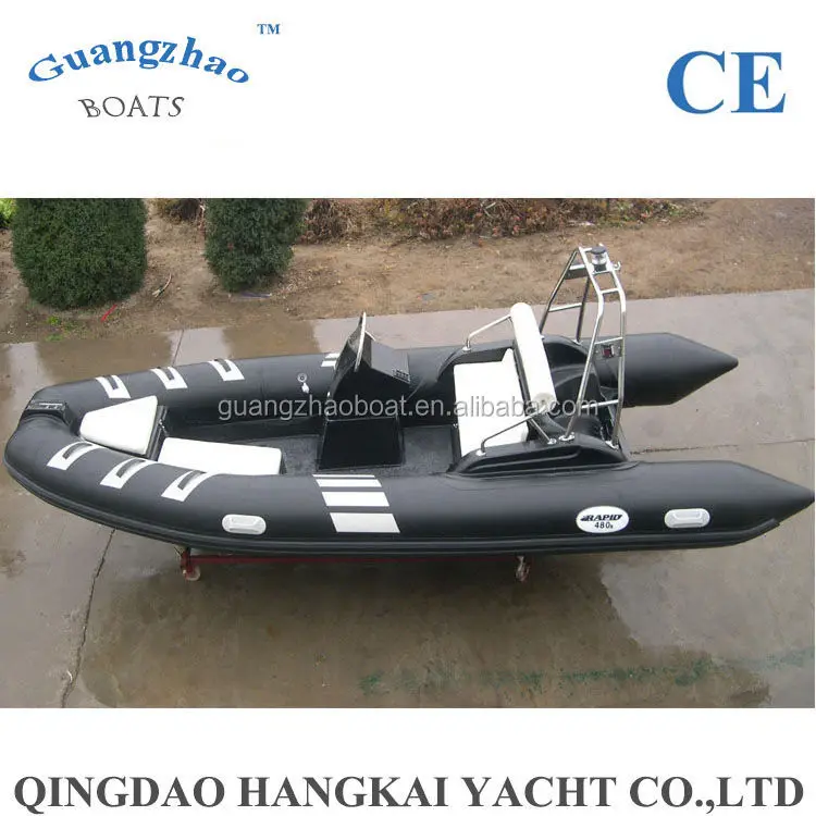 تصميم الأزياء حار بيع المياه الحرفية 16ft 4.8m قارب قابل للنفخ جامدة / قارب المحيط القابل للنفخ