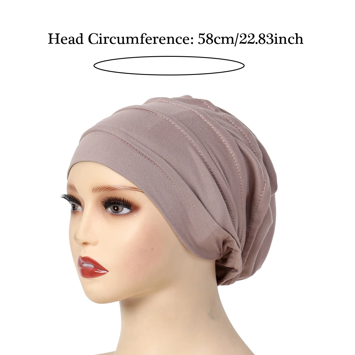 Ramadan Muslim Fashion Crinkle Turban Cap Women Hijab Islamic Chemo Cap Head Scarf Ladies Head Wrap Cover Hijab Scarf