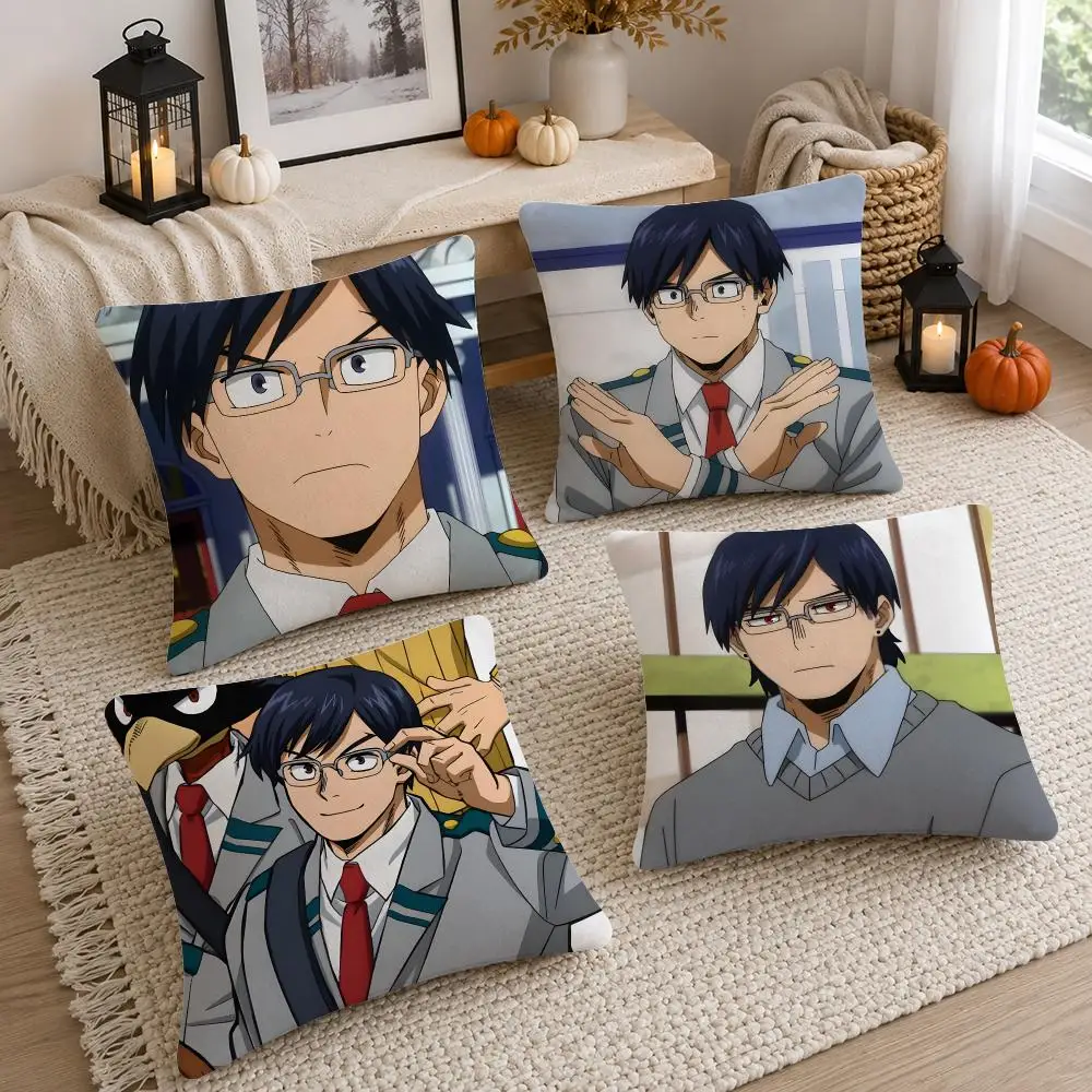 Anime Character Tenya Iida Cushion Cover Soft Fluffy Short Plush  Pillow Case  Sofa Bed Home Decor